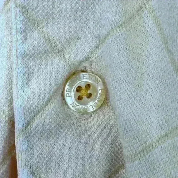 Pendleton Men's Argyle Pattern Short Sleeve Polo Shirt Size L Yellow - Picture 6 of 7